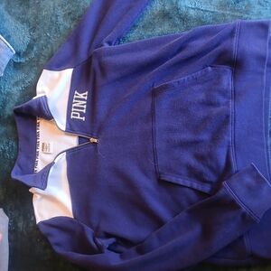 Pink Blue and White Pullover